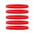Narrow Silicone Bracelets Red - for Children front
