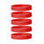 Silicone Bracelets Red - for Adults front view