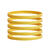 Narrow Silicone Bracelets Gold Colour front view