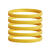 Narrow Silicone Bracelets Gold Colour - for Children front