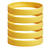 Silicone Bracelets Gold Colour - for Adults front view
