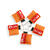 CPR Masks in Orange Keychains front